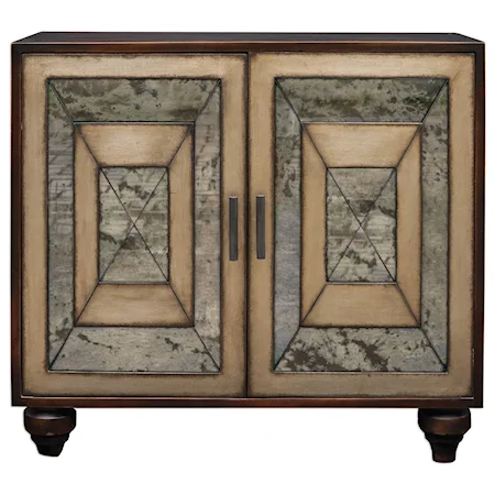 Caroline Antique Mirror Accent Cabinet